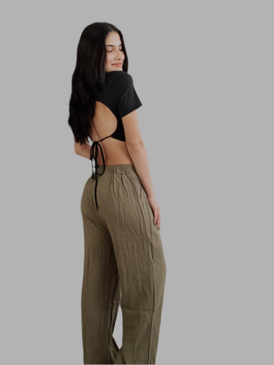 Olive essence pants